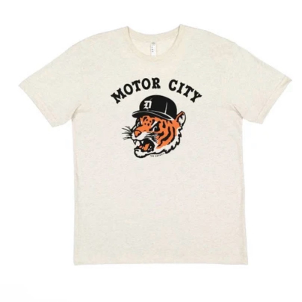 EUC Ink Detroit Motor City Graphic Tee - natural heather - XS